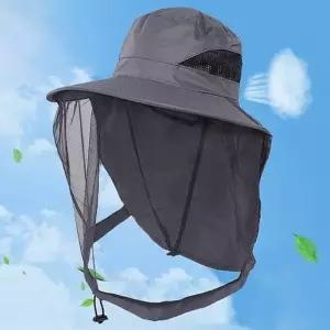 챙넓은모자 사파리모자 자외선차단 망사 모자 방충 낚시 벌초 벙거지 DD 13095