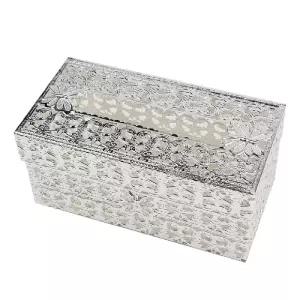 각티슈 케이스-실버 1p 휴지 보관함 인테리어소품곽 식당 업소용 뽑아쓰는 탁상용 책상 각케이스