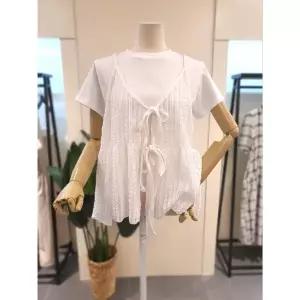 [대구백화점] [미스칸트]리본 레이어드 뷔스티에 아이보리(KEBUQ501IV)