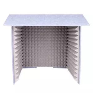 간이 방음 부스 옐로우 조립식 흡음재 흡음면 소형 방송 책상용