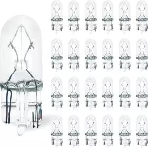 Lanuovx 194 전구 25팩 자동차 브레이크 라이트 T10 168 2825 RV 캠퍼 턴 시그널 12V3W W5W 트럭 SUV용