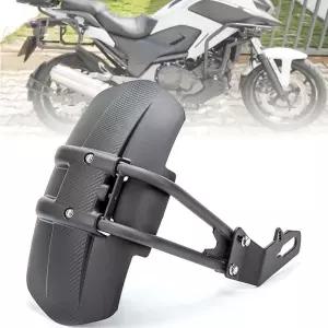 치일루 모터사이클 리어 머드가드 블랙 ABS 및 스테인리스 스틸 볼록 플랫 포크 12-18인치 타이어에 범용