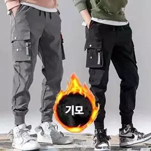 기모안감 카고팬츠 남성조거 밴딩팬츠 (HSJ-W7C429F)