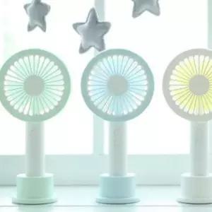 저소음 LED 원형 미니 손선풍기