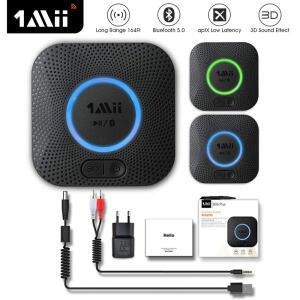 1Mii Bluetooth 오디오 수신기 aptX LL 듀얼 링크 RCA 3.5mm AUX 3D 음악 Speake B06 Plus 용 30M 장거리