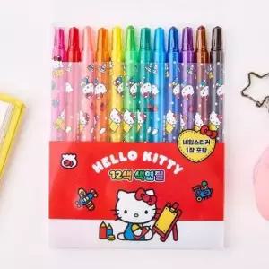 [문구/오피스] 헬로키티 12색 색연필세트-12EA