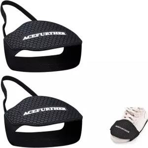 BoAn 2Pcs 오토바이 신발 보호대 변속 패드 커버 장비 블랙