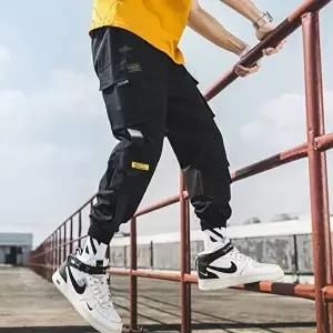 조거팬츠 겨울 융털 털안감 스트릿패치 카고팬츠 남성 (HSJ-WCEE485)