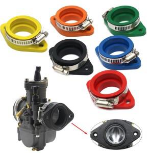 오토바이  먼지 자전거 기화기 카뷰레터 어댑터 입구 파이프 고무 KEIHIN MIKUNI KOSO PE PWK 21-34mm 공기