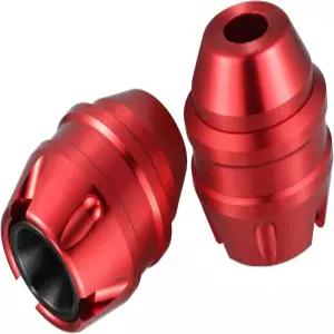 ABSOPRO 1쌍 낙하 방지 포크 프레임 슬라이더 모터사이클 앞 충돌 캡 CNC 알루미늄 합금 빨간색 품목 교체