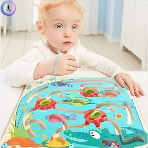 탑브라이트 악어미로 자석 퍼즐우드 원목 미로 나무 어린이 놀이 게임