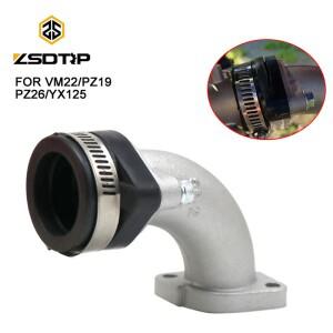 ZSDTRP 흡기 매니폴드 먼지 핏 자전거 기화기 카뷰레터 고무 어댑터 VM22 PZ19 YX125 용 파이프 키트