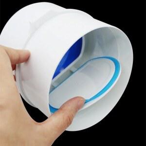1PC PVC 배기 체크 밸브 원형 파이프 백드래프트 댐퍼 75 110mm 공기 덕트 환기 그릴 욕실 주방 액세서리