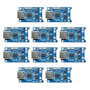5pcs Type-c 마이크로 USB 5V 1A 18650 TP4056 보호 기능이있는 리튬 배터리 충전기 모듈 듀얼