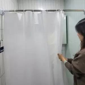 ( )무지 비닐샤워커튼 화이트 120x180 욕실방수커튼 공간분리 화장실파티션