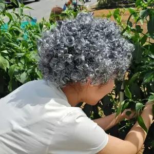 뽀글머리 할머니 가발