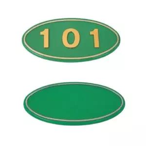 세모네모 6000 호수판 타원형 녹색 140x65mm