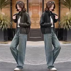 캐주얼 가을 가죽 자켓 상의 여성패션 차이나 숏 코트 DL3