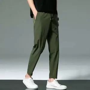 9부 슬랙스 바지 남자 테이퍼드 일자핏 밴딩 팬츠 (HSJ-WEE900E)