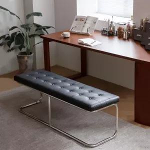 가죽벤치의자 식탁 공방 가죽벤치 카페 PU가죽 신발장 스툴