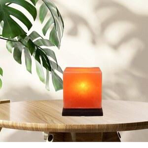 NATUREBOOST 히말라야 핑크 소금 큐브 램프, (큐브 전구 스위치 쌍 조광 및