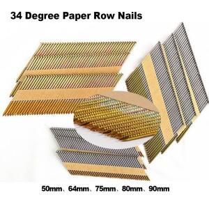 PSN9034 에어 스트립 네일 건, 바닥 및 벽 프레이밍용, 34 도 종이 줄 손톱 마감, 브래드 창 빌드 업