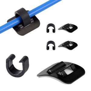 자전거 C 형 플라스틱 버클 브레이크 라인 시프트 케이블 가이드 C-클립 U 모양 스냅 클램프 알루미늄 합금