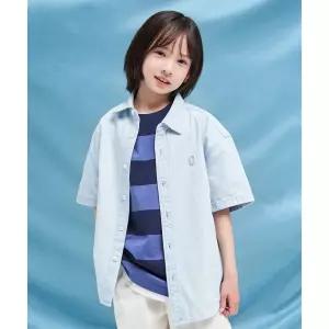 커버낫 COVERNAT 키즈 C로고 데님 반팔셔츠 라이트 블루 - CK2602SS27LB 761585