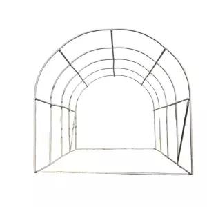 원형 파이프 텃밭 오이 창 넝쿨식물 비닐하우스파이프 지지대 꽃 녹색