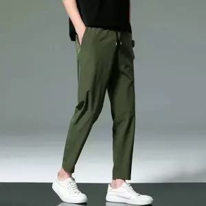 남자 테이퍼드 핏 슬랙스 허리 밴딩 팬츠 슬렉스 바지 (HSJ-WAEC9C2)