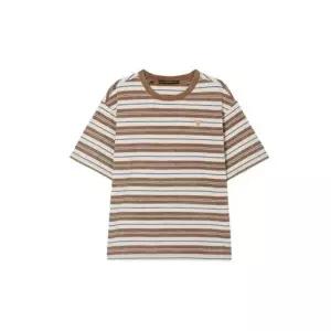 [백화점 정품] 26년SALE 게스 GUESS 남녀공용 멀티 스트라이프 링거 반팔티 MQ2K7430