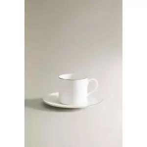 자라 ZARA 림 본차이나 찻잔과 잔받침 - 골드 3766635