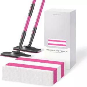 Schenley 24팩 일회용 극세사 딥 클린 스팀 걸레 패드 SLFCSM063 및 클리너 SLFCSC084와 호환되는 액세서리