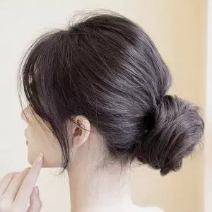 인모 곱창머리 가발 올림머리 브라운 WFLOULA