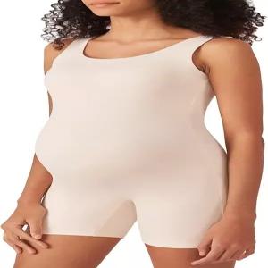 포스디바 여성 임산부 바디수트 임신 셰이프웨어 더블 안감 민소매 탱크탑 반바지 롬퍼 점프수트