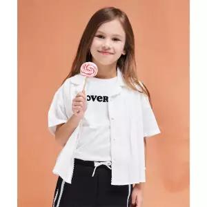 커버낫 COVERNAT 키즈 오픈카라 반팔셔츠 화이트 - CK2602SS62WH 761518