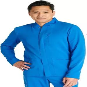 체로키 남성 스크럽 재킷 지퍼 프론트 스탠드업 칼라 넥 클로저 스냅 - CK329A