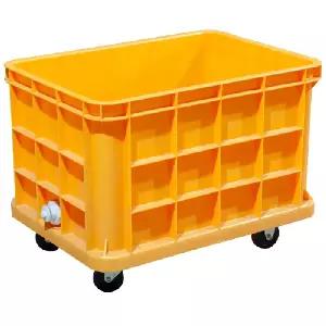 ( )CP 점보상자 200PC 배출구포함 우레탄바퀴 1개 박스 운반 대형 플라스틱 원료 배추 액체용기