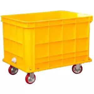 ( )CP 점보상자 400PC 배출구포함 스테인레스바퀴 1개 박스 운반 대형 플라스틱 원료 배추 액체