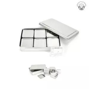 단체급식 사각 스텐보존식용기세트(사각6P)