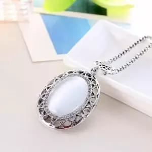 우정선물 복고풍 고양이 눈 스웨터 체인 캣츠아이 롱 긴 목걸이