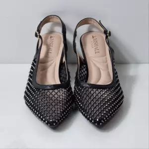 미셸by탠디 TC01 여성 6cm 망사 슬링백 힐 스틸찡 포인트 하이힐 샌들  125029SB