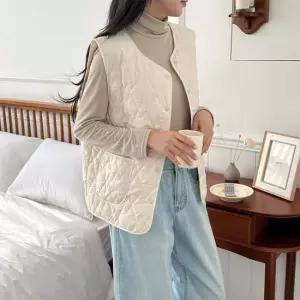퀄팅 경량 패딩조끼 LM0526 브이넥 캐쥬얼 베스트 여