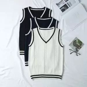 교복 클래식 니트 학생 브이넥 커플 조끼