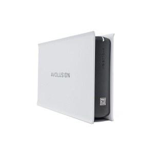 PS5 게임 콘솔용 어볼루전 PRO-5X 시리즈 8TB USB 3.0 외장 게이밍 하드 드라이브(화이트) - 2년 보증