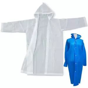 EVA 화이트 우비 다회용 레인코트 우비 컬러 우의