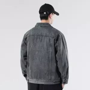 남성자켓 트렌디 아이템 데님 청 빈티지 칼라 카고 루즈핏 캐주얼 코트 HT1