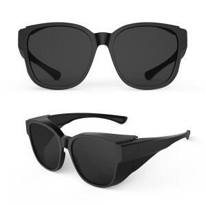 Goiteia 빛 민감도를 위한 백내장 선글라스, 눈 후 수술을 슈퍼 다크 핏 오버 안경, 라지 와이드 랩 어라운