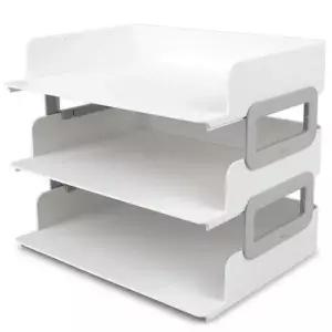 [문구/오피스] 3단 수납함 와이드 문서 트레이 책상수납함 시스템 리템 서류받침