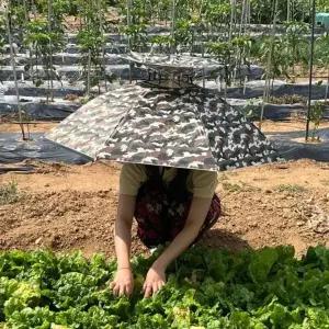 [하프클럽/]머리에 쓰는 우산 모자 야외 낚시 작업용 썬햇